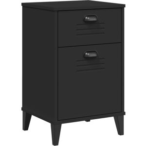 vidaXL Bedside Cabinet Side Table Nightstand Bed Table Black Engineered Wood vidaXL Bedside Cabinet Side Table Nightstand Bed Table Black Engineered Wood