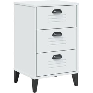 vidaXL Bedside Cabinet VIKEN White Engineered Wood vidaXL Bedside Cabinet VIKEN White Engineered Wood