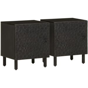 (black, 2 pcs/solid mango wood) vidaXL Bedside Cabinets Nightstand Bed Cabinet S (black, 2 pcs/solid mango wood) vidaXL Bedside Cabinets Nightstand Bed Cabinet S