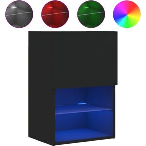 vidaXL Black TV Cabinet with LED Lights 40.5x30x60 cm - TV Furniture vidaXL Black TV Cabinet with LED Lights 40.5x30x60 cm - TV Furniture