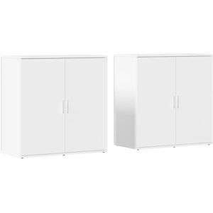 (white) vidaXL Sideboards Cupboard Cabinet Highboard 2 pcs Sonoma Oak Engineered (white) vidaXL Sideboards Cupboard Cabinet Highboard 2 pcs Sonoma Oak Engineered