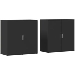 (black) vidaXL Sideboards Cupboard Cabinet Highboard 2 pcs Sonoma Oak Engineered (black) vidaXL Sideboards Cupboard Cabinet Highboard 2 pcs Sonoma Oak Engineered