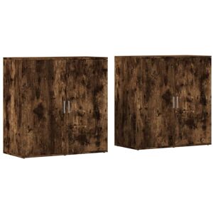 (smoked oak) vidaXL Sideboards Cupboard Cabinet Highboard 2 pcs Sonoma Oak Engin (smoked oak) vidaXL Sideboards Cupboard Cabinet Highboard 2 pcs Sonoma Oak Engin