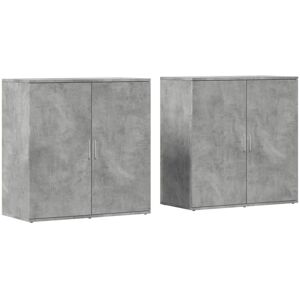 (concrete grey) vidaXL Sideboards Cupboard Cabinet Highboard 2 pcs Sonoma Oak En (concrete grey) vidaXL Sideboards Cupboard Cabinet Highboard 2 pcs Sonoma Oak En