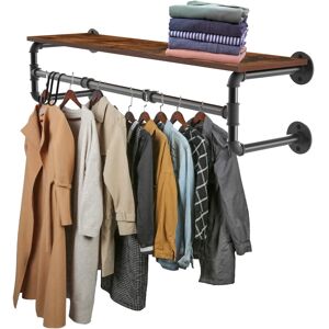 Unbranded 104cm Wall-Mounted Industrial Pipe Coat Rack with Floating Shelf – Heavy-Duty 2- Unbranded 104cm Wall-Mounted Industrial Pipe Coat Rack with Floating Shelf – Heavy-Duty 2-