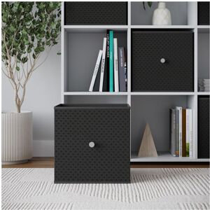 URBN Living (1, Black) Foldable Woven Fabric Storage Cube Box Drawer Insert Basket with Hand URBN Living (1, Black) Foldable Woven Fabric Storage Cube Box Drawer Insert Basket with Hand
