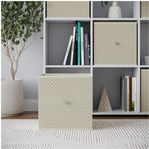 URBN Living (1, Beige) Foldable Woven Fabric Storage Cube Box Drawer Insert Basket with Hand URBN Living (1, Beige) Foldable Woven Fabric Storage Cube Box Drawer Insert Basket with Hand