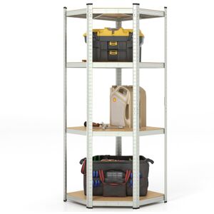 Costway 4-Tier Corner Shelving Unit Adjustable Garage Storage Utility Rack Costway 4-Tier Corner Shelving Unit Adjustable Garage Storage Utility Rack