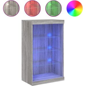 (grey sonoma) vidaXL Sideboard with LED Lights Cupboard Highboard Side Cabinet C (grey sonoma) vidaXL Sideboard with LED Lights Cupboard Highboard Side Cabinet C