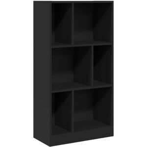 vidaXL Bookcase Bookshelf Book Rack Storage Cabinet Black Engineered Wood vidaXL Bookcase Bookshelf Book Rack Storage Cabinet Black Engineered Wood
