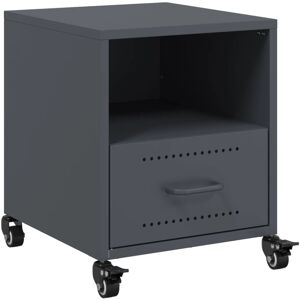 vidaXL Bedside Cabinet Nightstand Bed Side Table Bed Cabinet Anthracite Steel vidaXL Bedside Cabinet Nightstand Bed Side Table Bed Cabinet Anthracite Steel