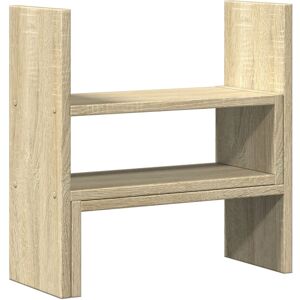 vidaXL Desk Organiser Adjustable File Desktop Shelf Sonoma Oak Engineered Wood vidaXL Desk Organiser Adjustable File Desktop Shelf Sonoma Oak Engineered Wood
