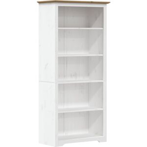 vidaXL Bookcase Bookshelf Sideboard Cabinet BODO Brown Solid Wood Pine 5-Tier vidaXL Bookcase Bookshelf Sideboard Cabinet BODO Brown Solid Wood Pine 5-Tier