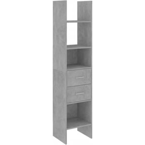 vidaXL Book Cabinet Concrete Grey Engineered Wood Home Bookcase Storage Shelf vidaXL Book Cabinet Concrete Grey Engineered Wood Home Bookcase Storage Shelf