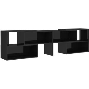 vidaXL 808366 Black High Gloss Engineered Wood TV Cabinet - TV Cabinet vidaXL 808366 Black High Gloss Engineered Wood TV Cabinet - TV Cabinet
