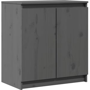 vidaXL Solid Pinewood Side Cabinet Grey Home Sideboard Wooden Storage Cabinet vidaXL Solid Pinewood Side Cabinet Grey Home Sideboard Wooden Storage Cabinet