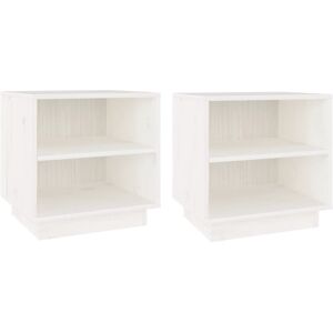 (white, 2) vidaXL 1/2x Solid Wood Pine Bedside Cabinet Wooden Side Table Multi C (white, 2) vidaXL 1/2x Solid Wood Pine Bedside Cabinet Wooden Side Table Multi C
