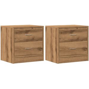 vidaXL Bedside Cabinet 2 pcs Artisanal Oak - 40x30x40 cm vidaXL Bedside Cabinet 2 pcs Artisanal Oak - 40x30x40 cm