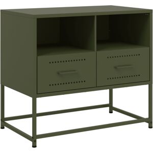 vidaXL 846552 Steel Olive Green TV Cabinet - TV Storage Furniture vidaXL 846552 Steel Olive Green TV Cabinet - TV Storage Furniture