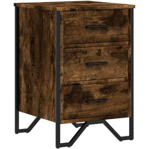 (smoked oak) vidaXL Bedside Cabinet Nightstand Bed Side Table Brown Oak Engineer (smoked oak) vidaXL Bedside Cabinet Nightstand Bed Side Table Brown Oak Engineer