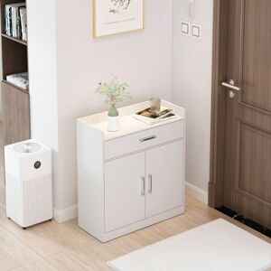 Home Source (White) Modern 2 Door Black Shoe Storage Cabinet Home Source (White) Modern 2 Door Black Shoe Storage Cabinet