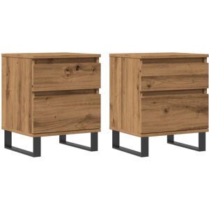 VidaXL Bedside Cabinets Artisan Oak 2pcs - Nightstand & Storage VidaXL Bedside Cabinets Artisan Oak 2pcs - Nightstand & Storage