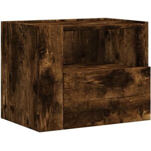 (smoked oak, 1 pcs) vidaXL Wall-mounted Bedside Cabinets Floating Cabinet Hangin (smoked oak, 1 pcs) vidaXL Wall-mounted Bedside Cabinets Floating Cabinet Hangin