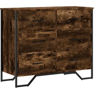 (smoked oak) vidaXL Chest of Drawers Storage Drawer Cabinet Drawer Chest Enginee (smoked oak) vidaXL Chest of Drawers Storage Drawer Cabinet Drawer Chest Enginee