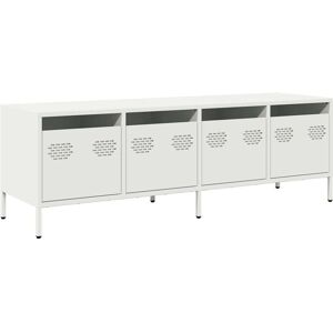 (white) vidaXL TV Cabinet TV Stand Media Hifi Cabinet TV Unit Cold-rolled Steel (white) vidaXL TV Cabinet TV Stand Media Hifi Cabinet TV Unit Cold-rolled Steel