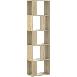(sonoma oak, 45 x 23.5 x 162.5 cm) vidaXL Bookcase 5-Tier Bookshelf Storage Book (sonoma oak, 45 x 23.5 x 162.5 cm) vidaXL Bookcase 5-Tier Bookshelf Storage Book