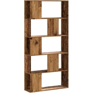 (old wood, 80.5 x 23.5 x 162.5 cm) vidaXL Bookcase 5-Tier Bookshelf Storage Book (old wood, 80.5 x 23.5 x 162.5 cm) vidaXL Bookcase 5-Tier Bookshelf Storage Book