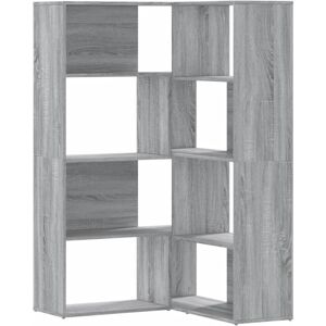 (grey sonoma) vidaXL Corner Bookcase 4-Tier Corner Bookshelf Storage Cabinet Eng (grey sonoma) vidaXL Corner Bookcase 4-Tier Corner Bookshelf Storage Cabinet Eng