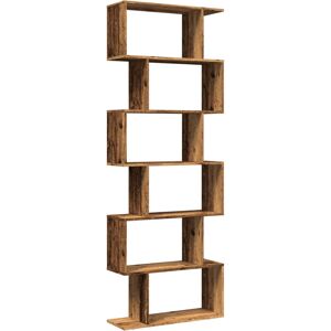 (old wood, 70 x 24 x 193 cm) vidaXL Room Divider Bookcase 6-Tier Shelf Bookshelf (old wood, 70 x 24 x 193 cm) vidaXL Room Divider Bookcase 6-Tier Shelf Bookshelf