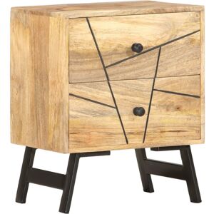 vidaXL Solid Wood Mango Bedside Cabinet 40x30x50cm Nightstand Storage Cabinet vidaXL Solid Wood Mango Bedside Cabinet 40x30x50cm Nightstand Storage Cabinet