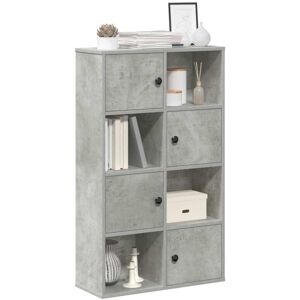 vidaXL Bookcase Concrete Grey 60x24x101.5 cm Engineered Wood bookshelf vidaXL Bookcase Concrete Grey 60x24x101.5 cm Engineered Wood bookshelf