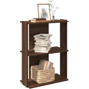 vidaXL Bookcase 3-Tier Brown Oak 60x30x80 cm Engineered Wood bookshelf vidaXL Bookcase 3-Tier Brown Oak 60x30x80 cm Engineered Wood bookshelf