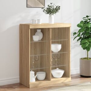 vidaXL Sideboard 81x37x100 cm Sonoma Oak - Sideboard with LED Lights vidaXL Sideboard 81x37x100 cm Sonoma Oak - Sideboard with LED Lights