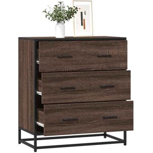 vidaXL Sideboard Brown Oak 68x35x76 cm Engineered Wood and Metal vidaXL Sideboard Brown Oak 68x35x76 cm Engineered Wood and Metal