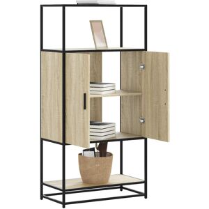 vidaXL Highboard Sonoma Oak 68x35x139 cm Engineered Wood and Metal vidaXL Highboard Sonoma Oak 68x35x139 cm Engineered Wood and Metal
