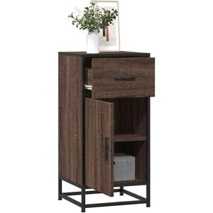 vidaXL Sideboard Brown Oak 35.5x35x76 cm Engineered Wood and Metal vidaXL Sideboard Brown Oak 35.5x35x76 cm Engineered Wood and Metal