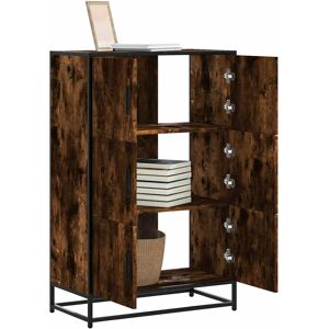 vidaXL Highboard Smoked Oak 68x35x106.5 cm Engineered Wood and Metal vidaXL Highboard Smoked Oak 68x35x106.5 cm Engineered Wood and Metal