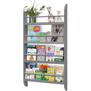 Unbranded Grey 4-Tier Wall-Mounted Kids Bookcase - Safe, Sturdy Storage Shelf for Books & Unbranded Grey 4-Tier Wall-Mounted Kids Bookcase - Safe, Sturdy Storage Shelf for Books &