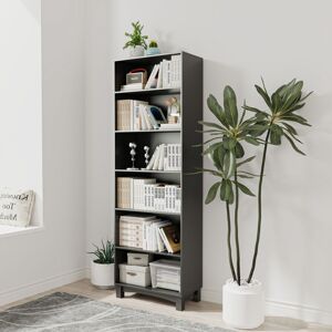 URBN Living - 6-tier - Black - Wooden - Bookcase URBN Living - 6-tier - Black - Wooden - Bookcase