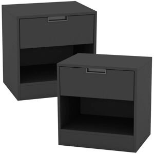 URBN Living (Black, 2) Drawer Bedside Table Nightstand Shelf Cabinet Storage Unit Bedroom Fu URBN Living (Black, 2) Drawer Bedside Table Nightstand Shelf Cabinet Storage Unit Bedroom Fu