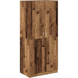 (old wood) vidaXL Wardrobe Clothing Cabinet Hanger Clothes Organiser Unit Engine (old wood) vidaXL Wardrobe Clothing Cabinet Hanger Clothes Organiser Unit Engine