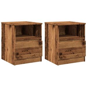 (old wood, 2 pcs) vidaXL Bed Cabinet Nightstand Side Table Storage Bed Table Eng (old wood, 2 pcs) vidaXL Bed Cabinet Nightstand Side Table Storage Bed Table Eng