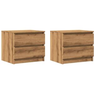 (artisan oak, 2 pcs) vidaXL Bed Cabinet Nightstand Side Table Storage Bed Table (artisan oak, 2 pcs) vidaXL Bed Cabinet Nightstand Side Table Storage Bed Table