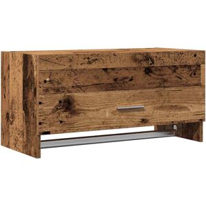 (old wood) vidaXL Wardrobe Chipboard Home Hanging Shelf Clothes Organiser Multi (old wood) vidaXL Wardrobe Chipboard Home Hanging Shelf Clothes Organiser Multi