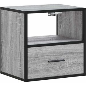 (grey sonoma, 1 pcs) vidaXL Wall-mounted Bedside Cabinet Smoked Oak 40x31x39.5 c (grey sonoma, 1 pcs) vidaXL Wall-mounted Bedside Cabinet Smoked Oak 40x31x39.5 c