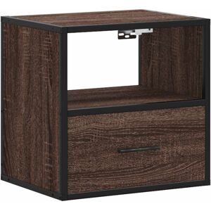 (brown oak, 1 pcs) vidaXL Wall-mounted Bedside Cabinet Smoked Oak 40x31x39.5 cm (brown oak, 1 pcs) vidaXL Wall-mounted Bedside Cabinet Smoked Oak 40x31x39.5 cm